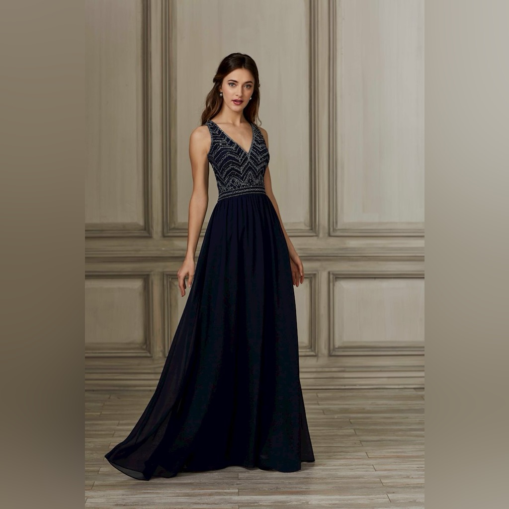 Nwt Adrianna Papell Platinum Navy Event Dress Prom Dress Bridesmaid Formal